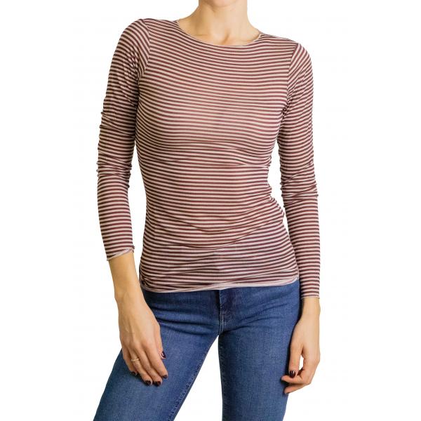 Maglia misto cashmere a righe 